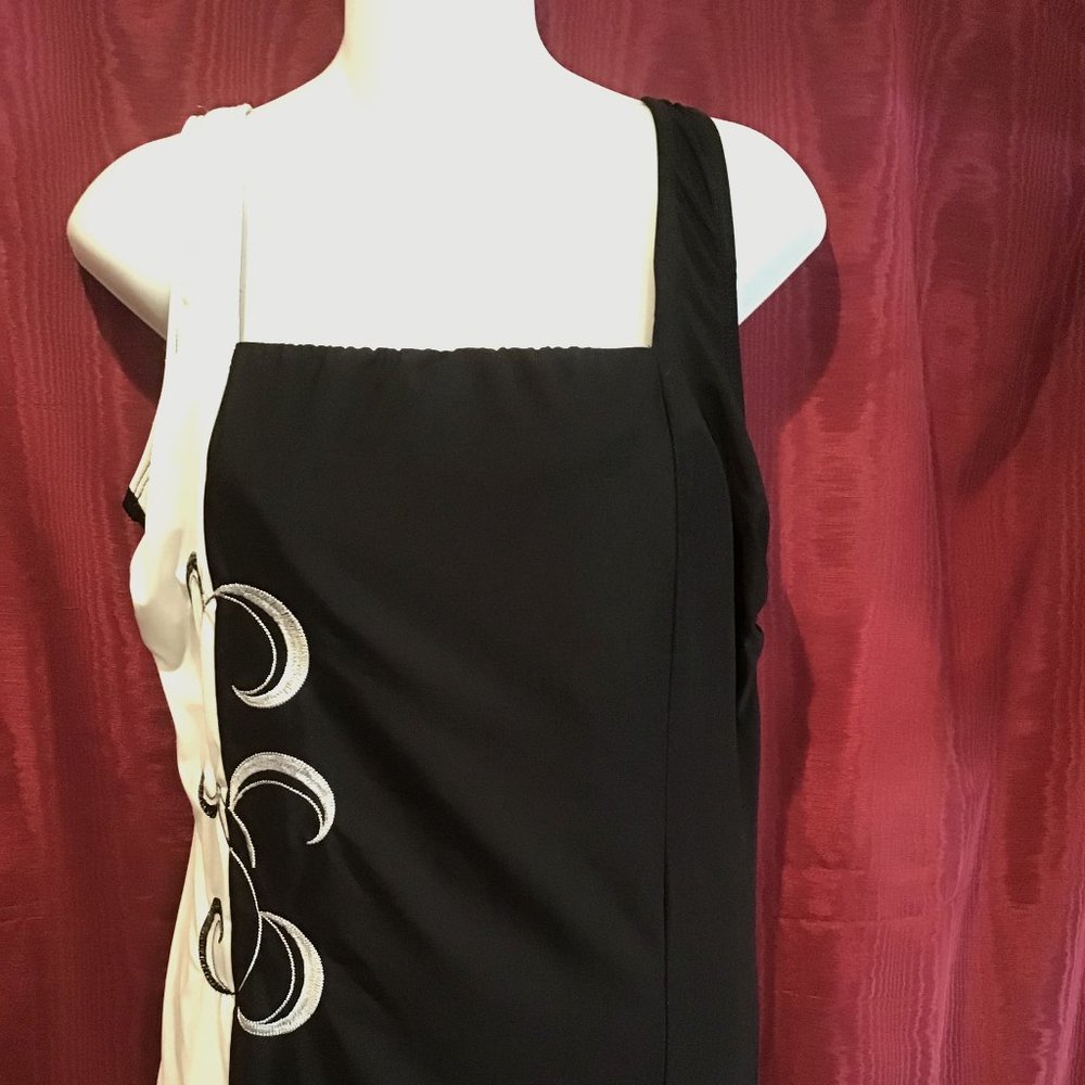 Women's Color Blocked B/W Swim Suit Size 20W